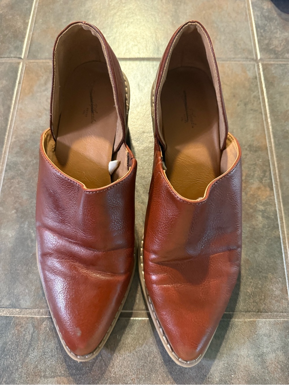 Universal Thread Women's Pointed Toe Ankle Booties in Brown